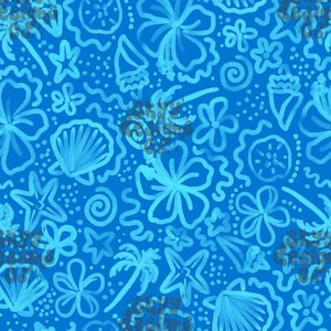 Bright Tropical hibiscus floral seamless pattern for summer, Tropical seamless repeat pattern for fabrics, Digital download Seamless pattern