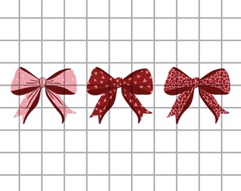 Pink Bows PNG, Coquette Design, Girly Sublimation PNG Instant Download
