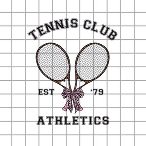 Girly Tennis Club PNG Design, Athletic Tennis PNG Design, Cheetah bow Coquette tennis PNG File for shirts, Instant download Sports design