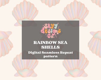 Watercolor Sea shells digital seamless pattern for fabrics and wallpapers, Seashells digital paper pattern file for fabrics, underwater