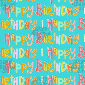 Birthday Celebration seamless pattern design download, Bright birthday pattern design, commercial use, celebration birthday pattern