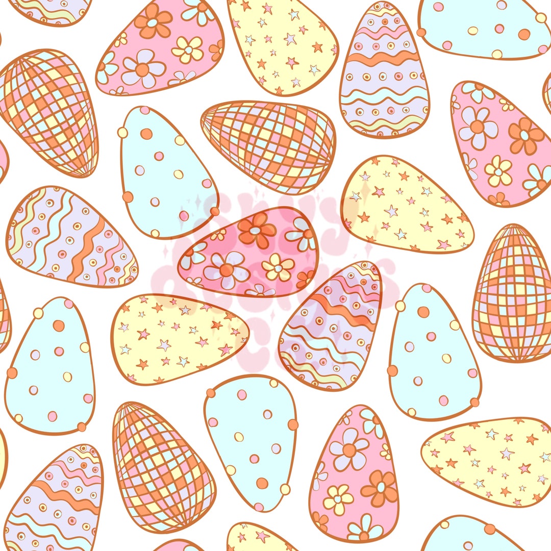 Pastel Easter Eggs Digital Seamless Pattern for Easter Fabrics and ...