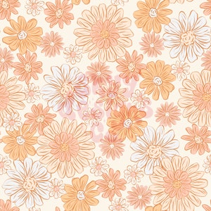 Frühling pastel florales nahtloses muster für frühlings geblümte stoff sublimationen