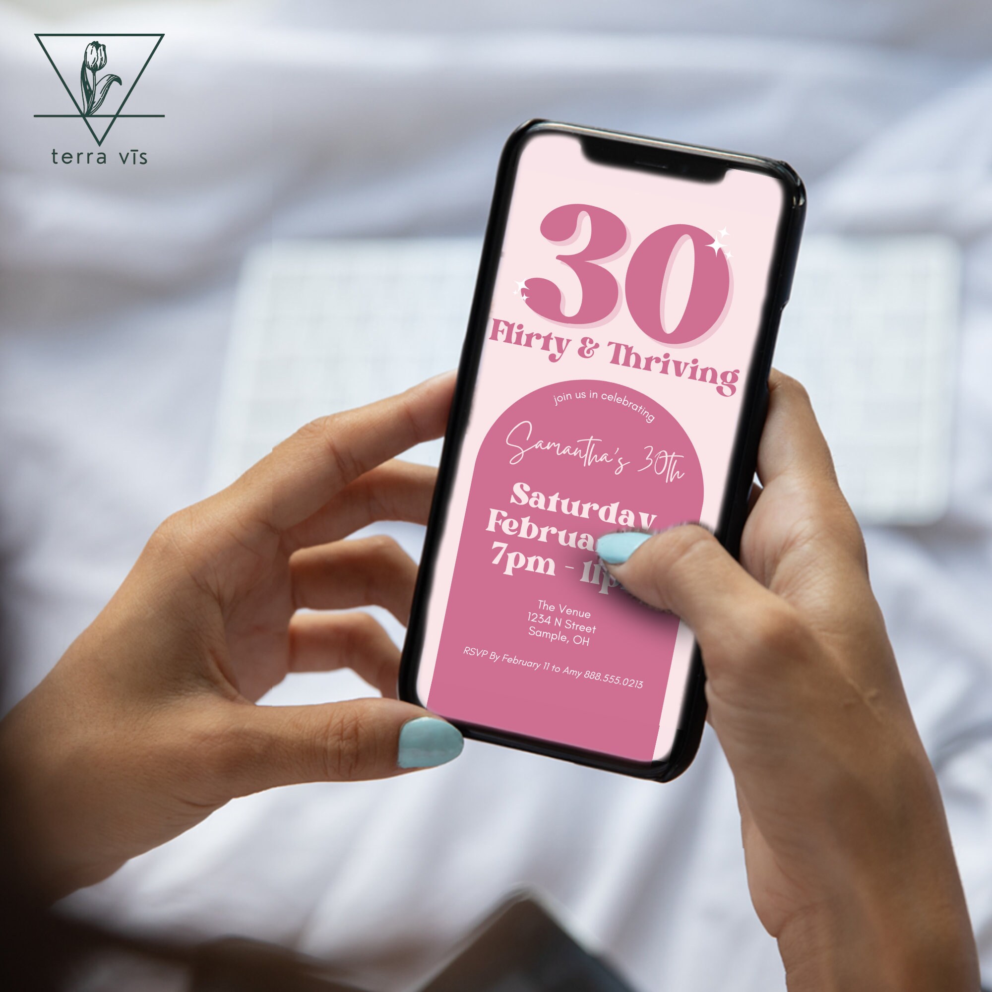 30 Flirty Thriving | Birthday | Digital Download | Editable in Canva ...