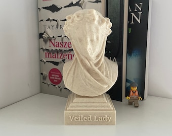 VEILED LADY - head bust statue