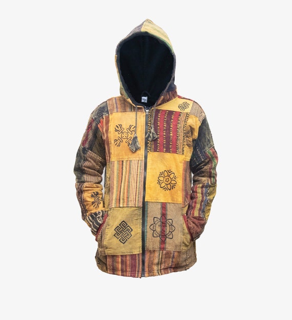 Baumwolle und Fleece Boho Patch Jacke