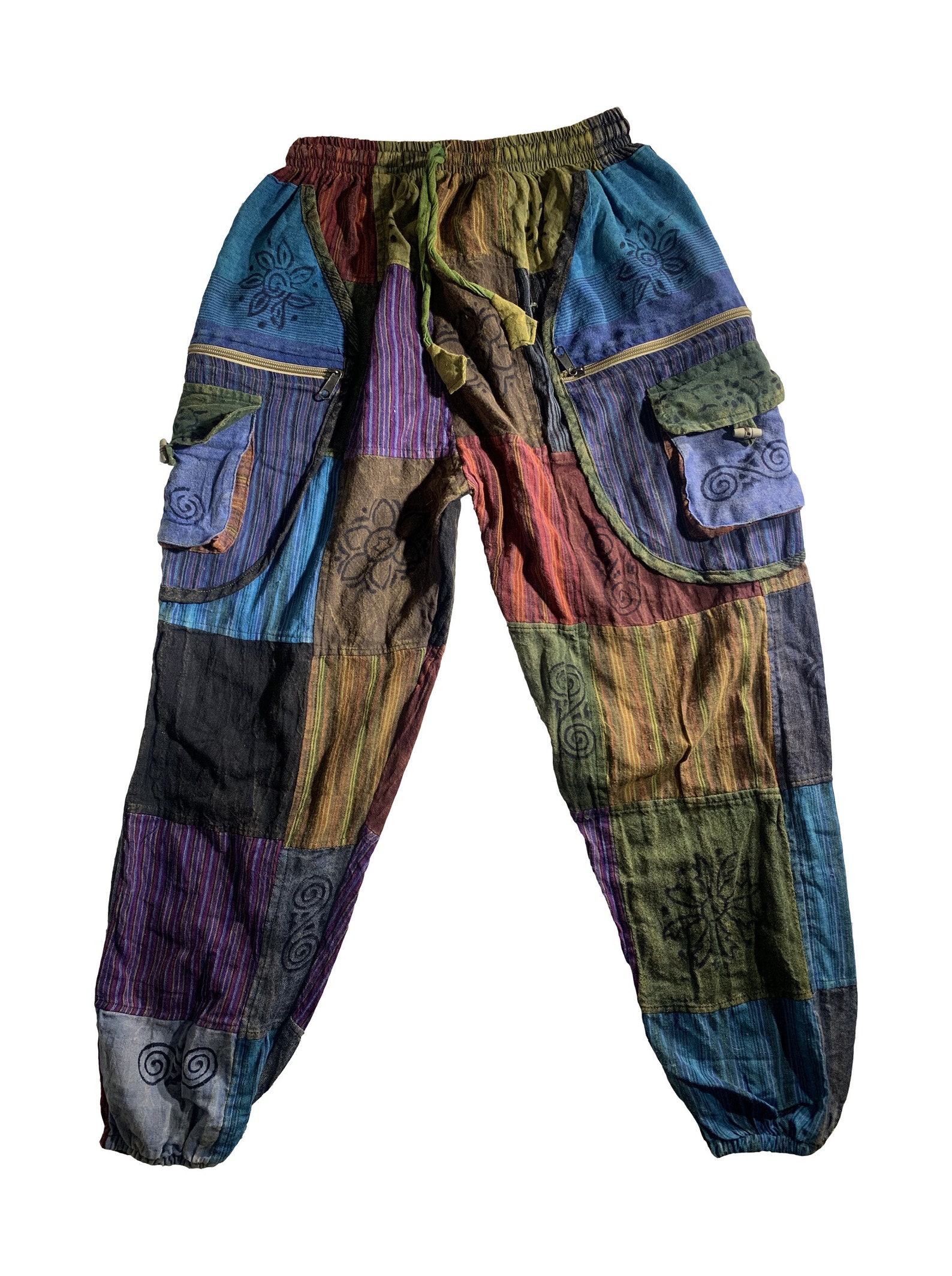Round Pocket Patch Trouser Hippie | Etsy