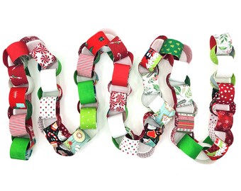 Christmas Fabric Garland - Large Christmas Garland - Christmas Garland - Christmas Garland - Fabric Chain