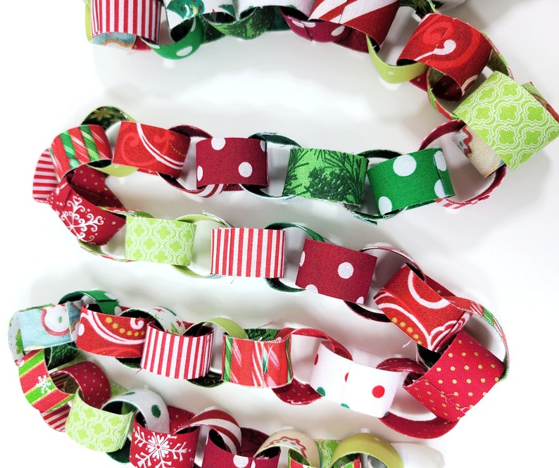 Red and Green Fabric Garland Regular Size Christmas - Etsy