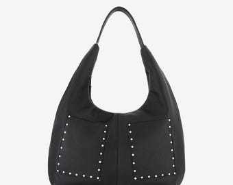 Spacious Large Leather Shoulder Bag, Genuine Leather Everyday Hobo Purse, Oversized Work Travel Handbag