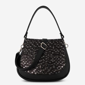 Black Real Leather Handbag, Genuine Leather Purse, Stylish Women&#39;s Bag, Top Handle and Long Handle, Night out bag, Business bag