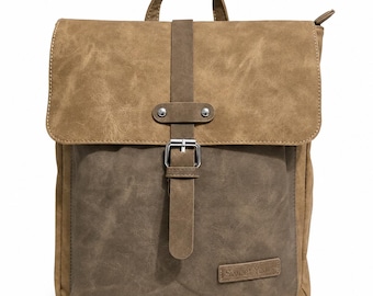 Large Brown Convertible Backpack Purse, Suede Backpack Bag, Women’s Shoulder Tote, Travel Backpack Purse, Italian Style Bag
