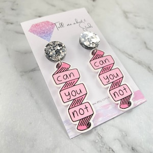 Funny Phrase Novelty Earrings