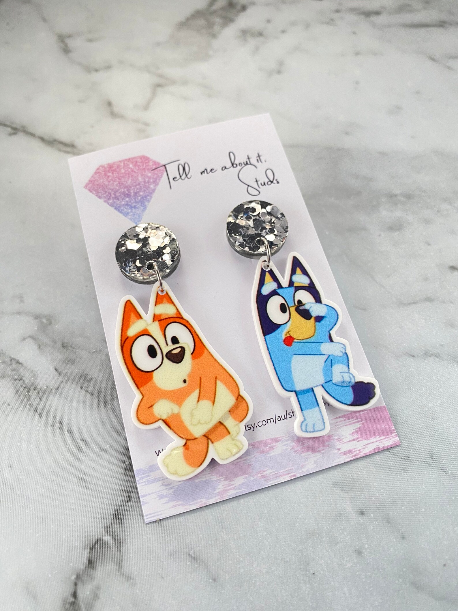 Bluey Novelty Earrings Etsy