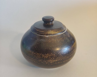 Handmade Lidded Jar, Ceramic Pottery Jar
