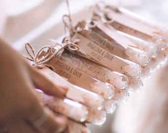 Party favors - Himalayan salt in test tubes