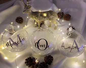 Personalized Christmas tree ornament / Christmas tree bauble / Christmas tree decoration / Christmas ball / Christmas / Christmas decoration / Gift (plastic)