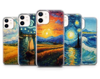 Van Gogh Phone Case Aesthetic Oil Art Cover iPhone 15 14 11 Pro 12 13 XR XS X 7+ 8 SE Samsung S23 S22 S21 S20  S9 A12 A14 A52 A53 Huawei