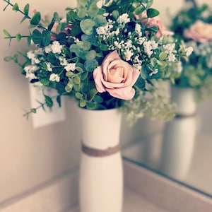 Sadie Floral Arrangement, Artificial Arrangement, Home Decor, Farmhouse Decor, Ceramic Vase