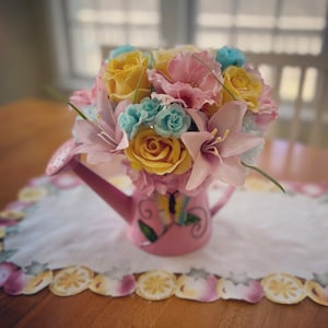 Spring Centerpiece, Artificial Flowers, Spring Decor, Mothers Day, Home Decor