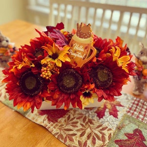 Harvest Arrangement, Fall Centerpiece, Sunflowers, Autumn, Fall Decor, Thanksgiving Centerpiece