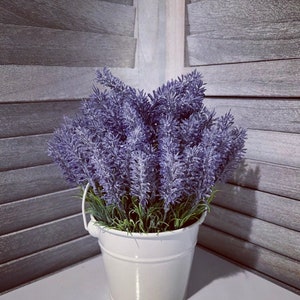 Lavender Centerpiece, Artificial Lavender, Artificial Arrangement, Farmhouse Decor, Tin Container,