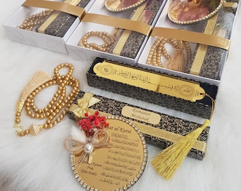Luxury Ramadan Gift Set, Ayatul Kursi Magnet, Quran Bookmark, Tasbeeh, Nikkah favor