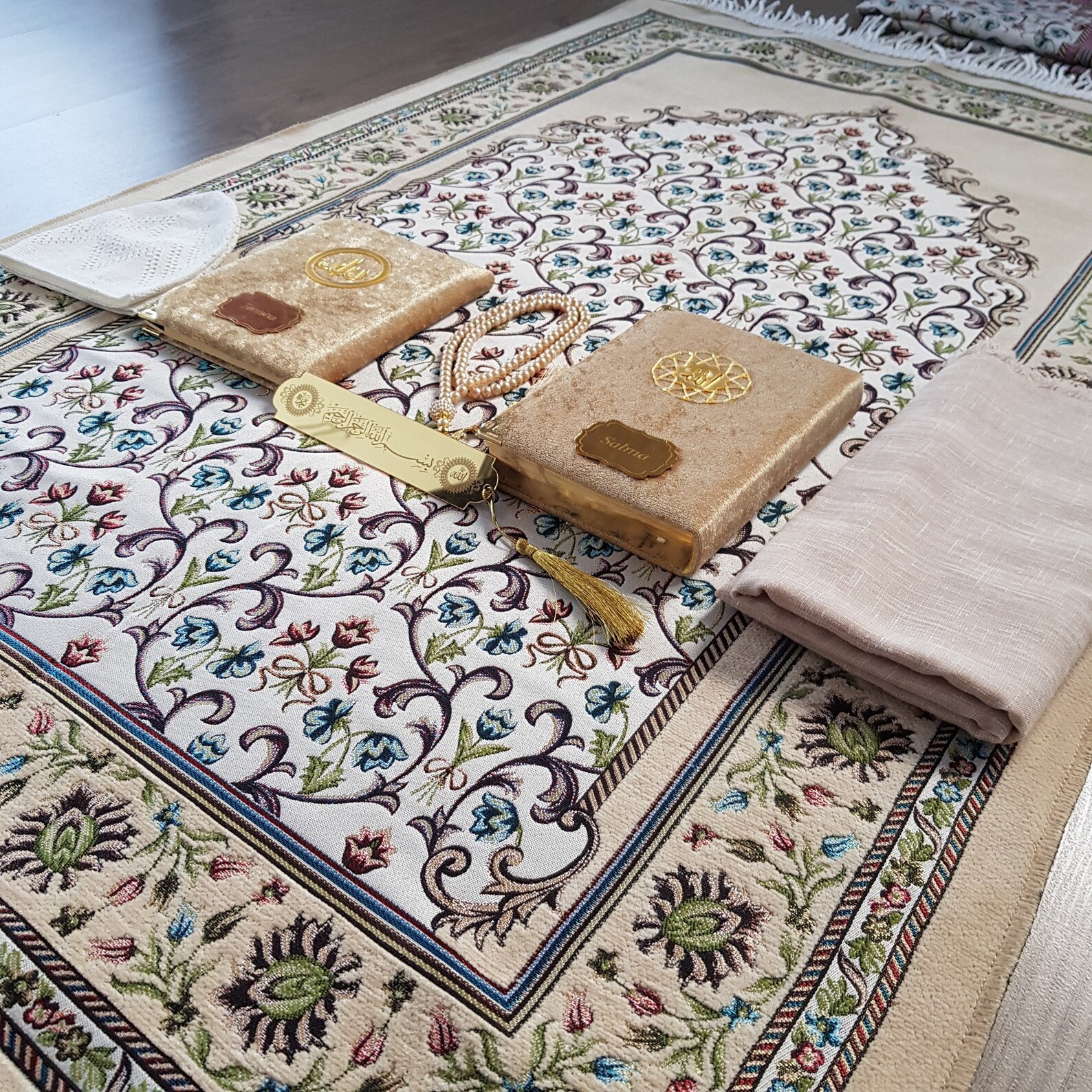 Personalized Prayer Mat Quran Yaseen Gift Tasbeeh Gift Set Etsy