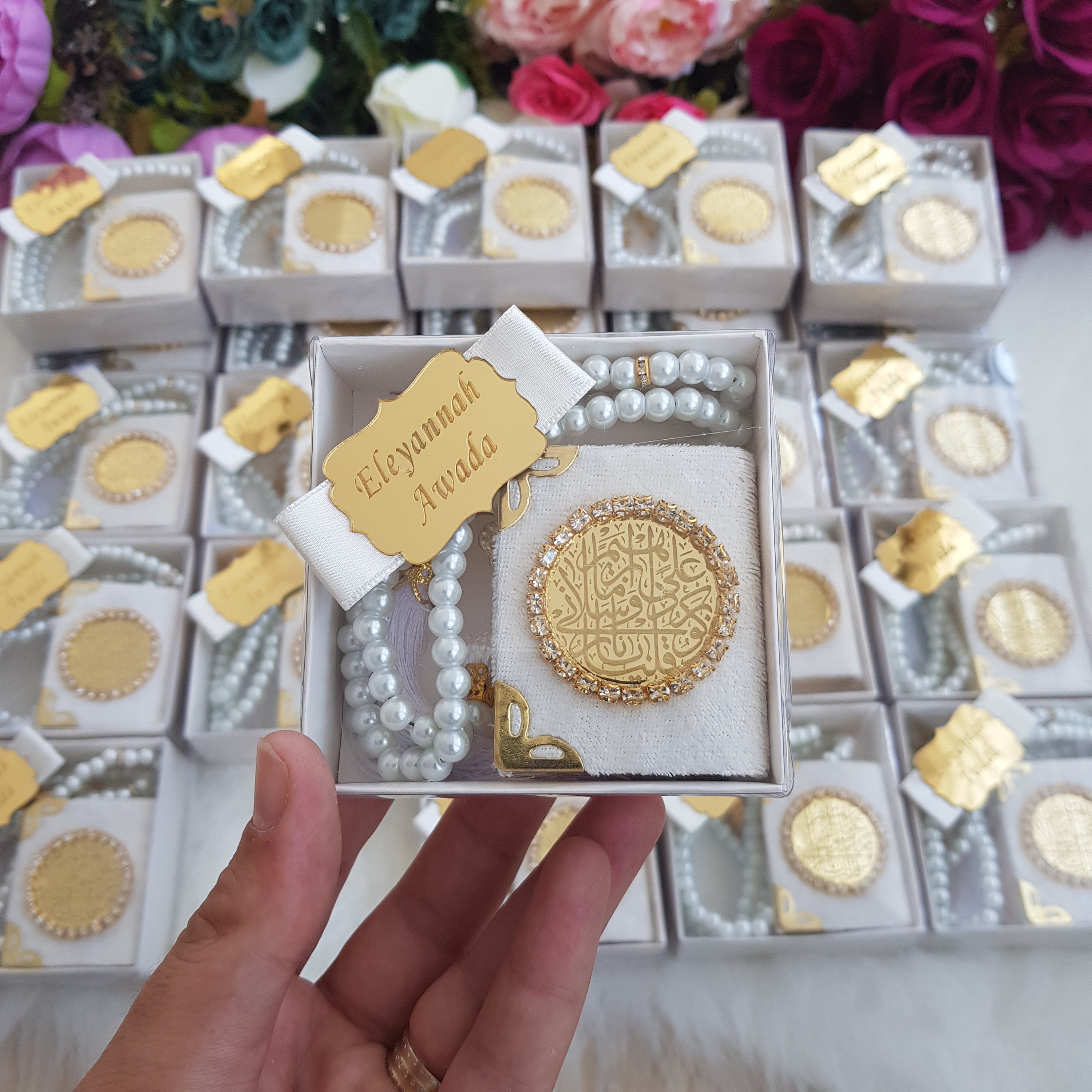 Luxury Custom Mini Quran Favor, Arabic Velvet Quran, Islamic Wedding Favor Ramadan Mubarak, Muslim Baby Shower, Personalize Quran Gift Hifz