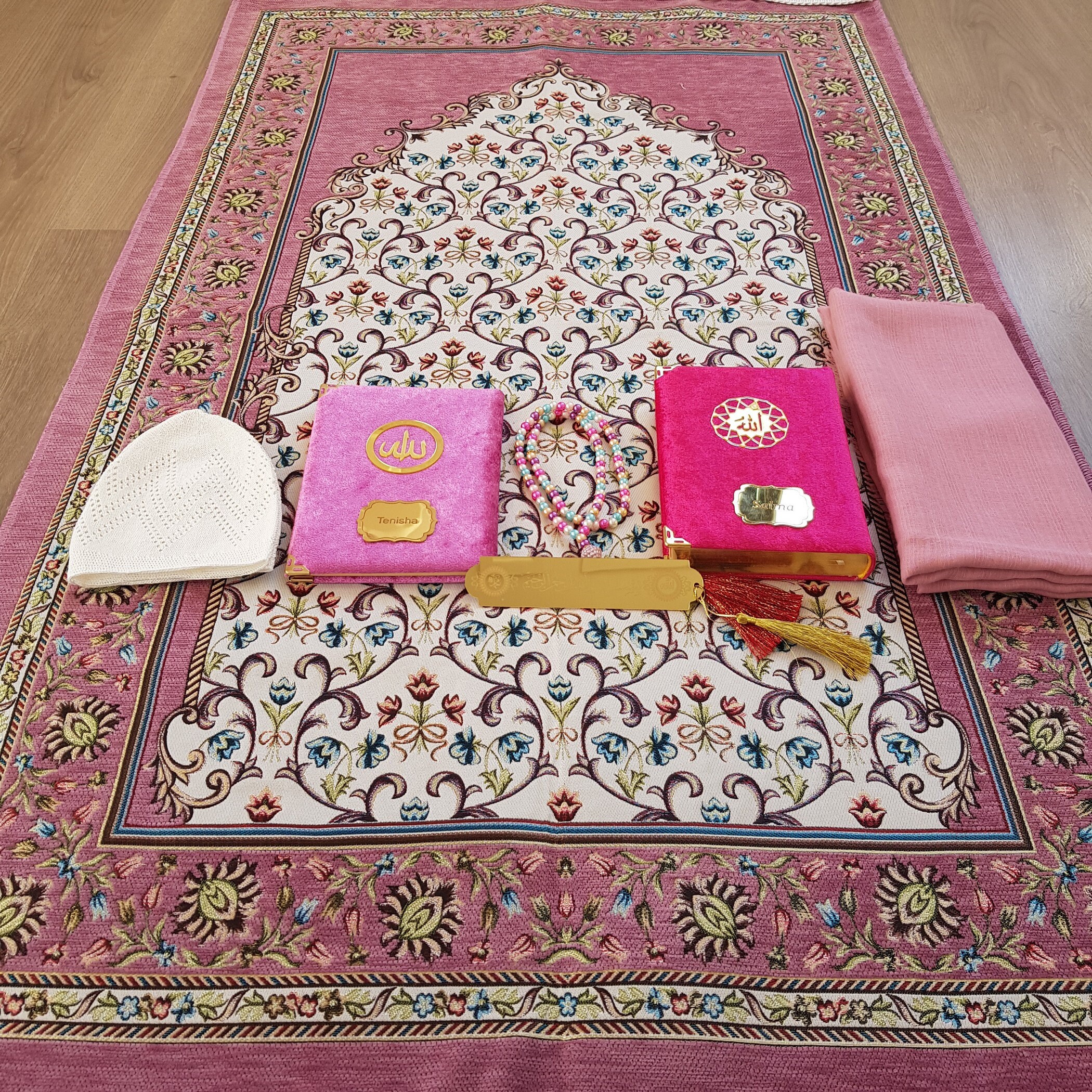 Personalized Prayer Mat Quran Yaseen Gift Tasbeeh Gift Set Etsy