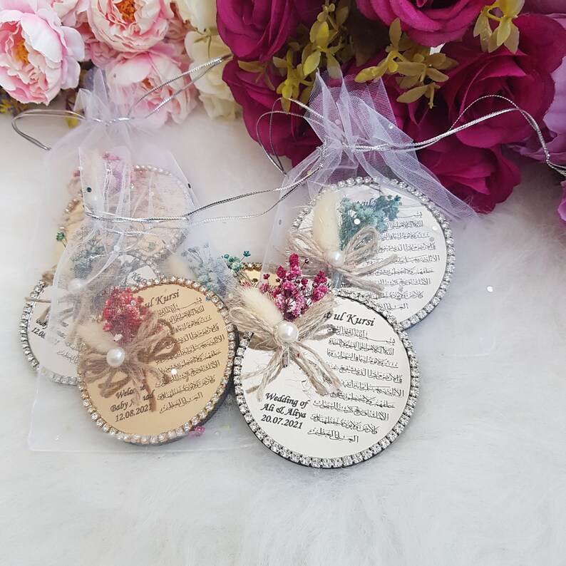 Luxury Ayatul Kursi Magnet Favor | Muslim wedding favor | Islamic baby shower | Nikkah favor | Muslim baby shower, Personalized Ameen Favor