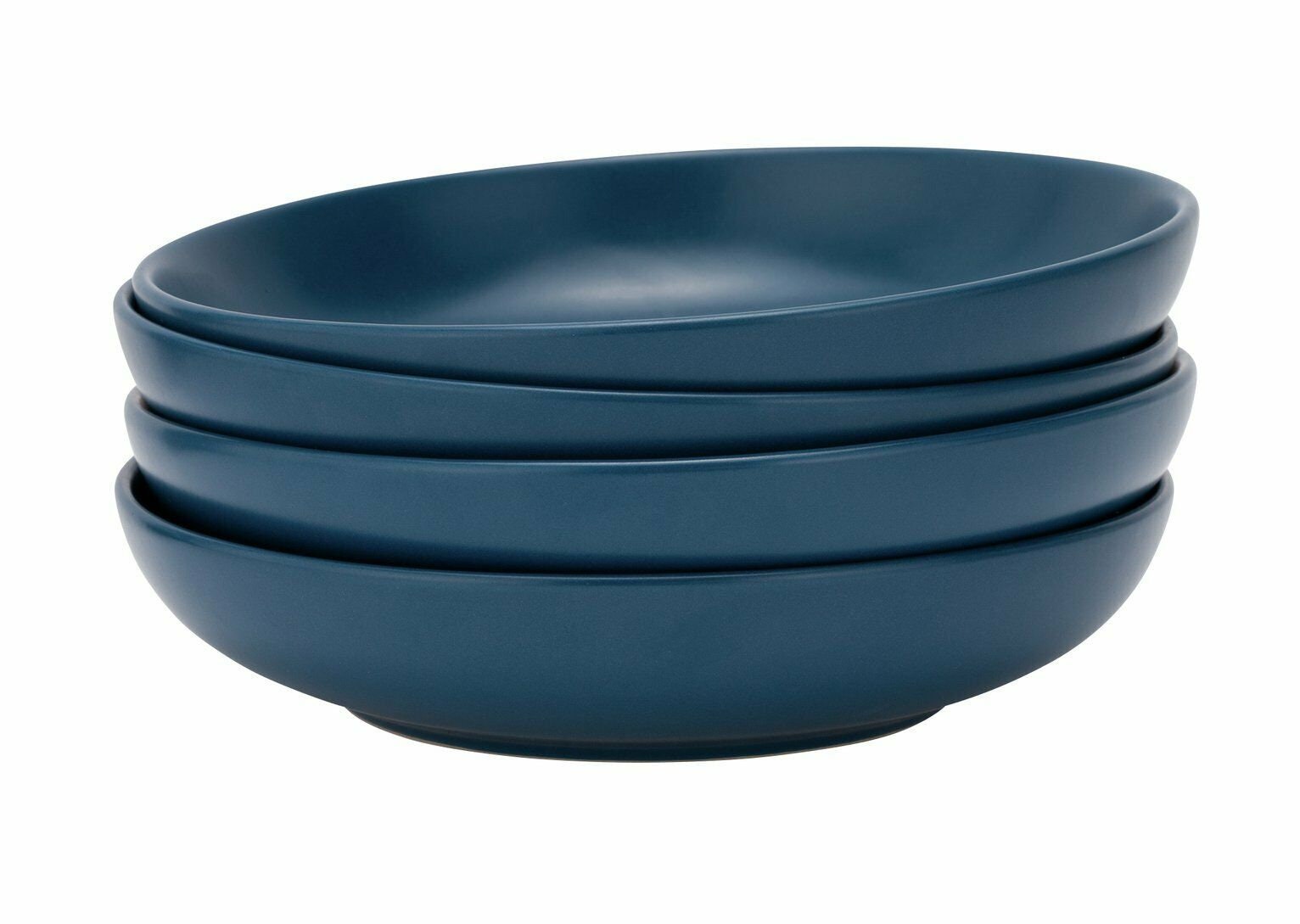 Home Brights Set of 4 Pasta Bowls Matt Navy Stoneware Etsy