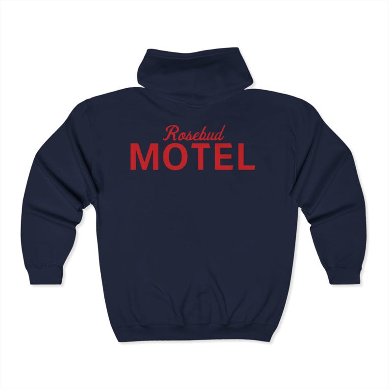 Rosebud Motel Full-Zip Hoodie: Schitt's Creek Inspired, Custom Text image 6