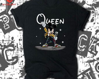 Freddie Mercury T Shirt Mickey Mouse Queen Band Queen 2 Album Cover