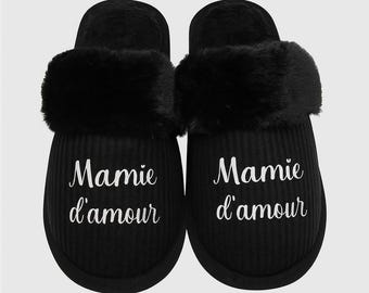 Chaussons Personnalisés Femme – Mamie & Maman d’Amour