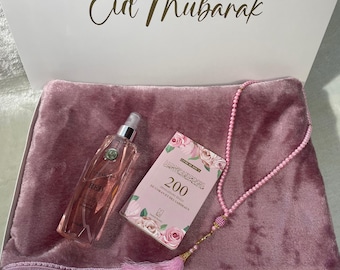 Coffret tapis de prière personnalisé pour femme