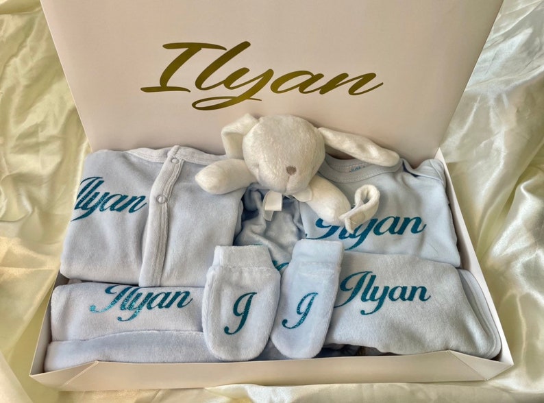 personalized birth kit/Personalized birth gift box/6-piece baby set box image 7