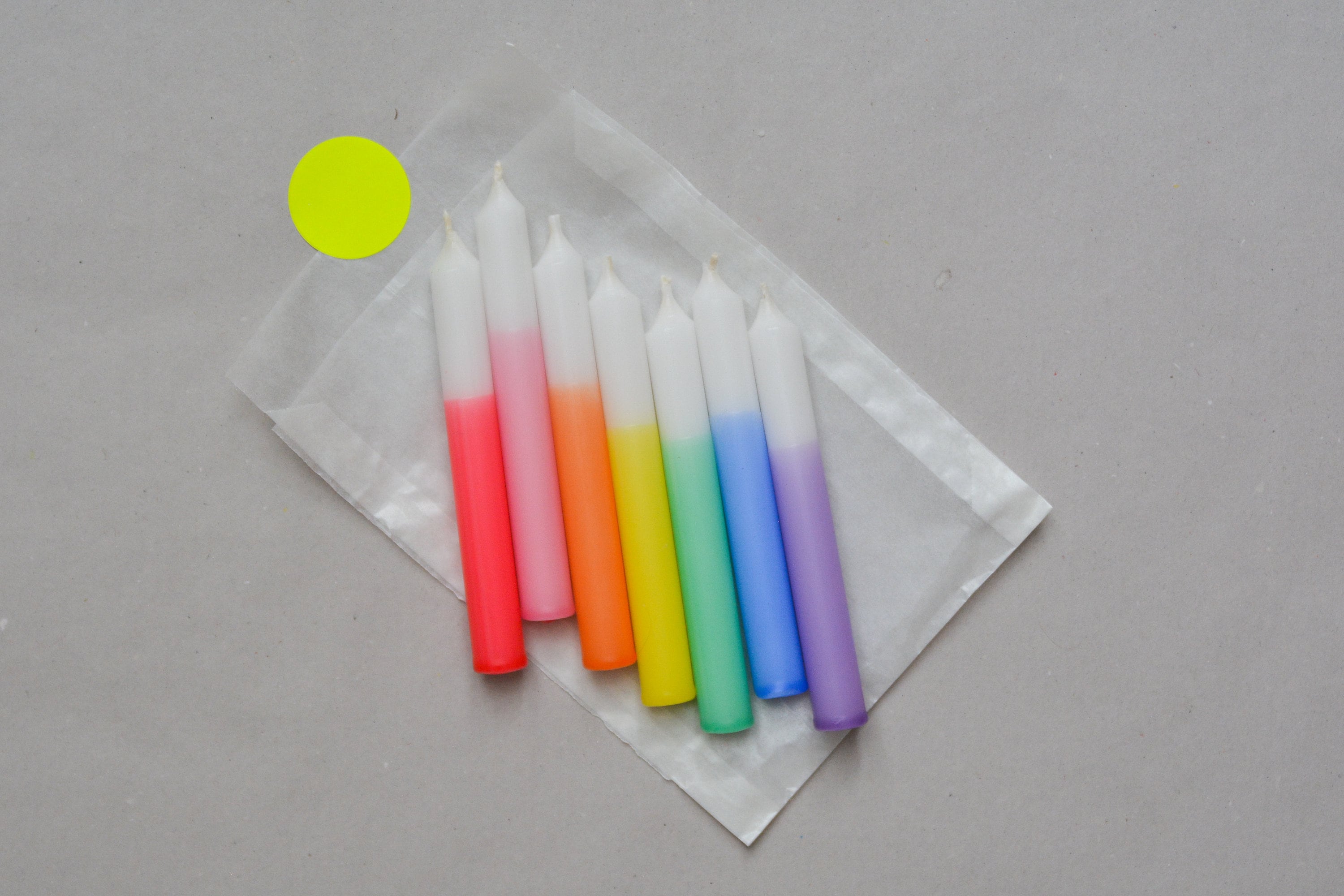 Bougies d'anniversaire - Rainbow 7 Pièces