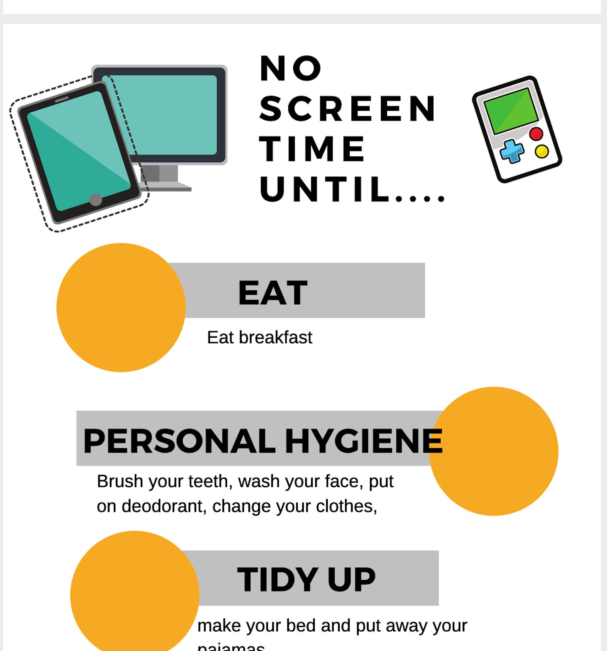 No Screen Time Until.... Checklist Etsy