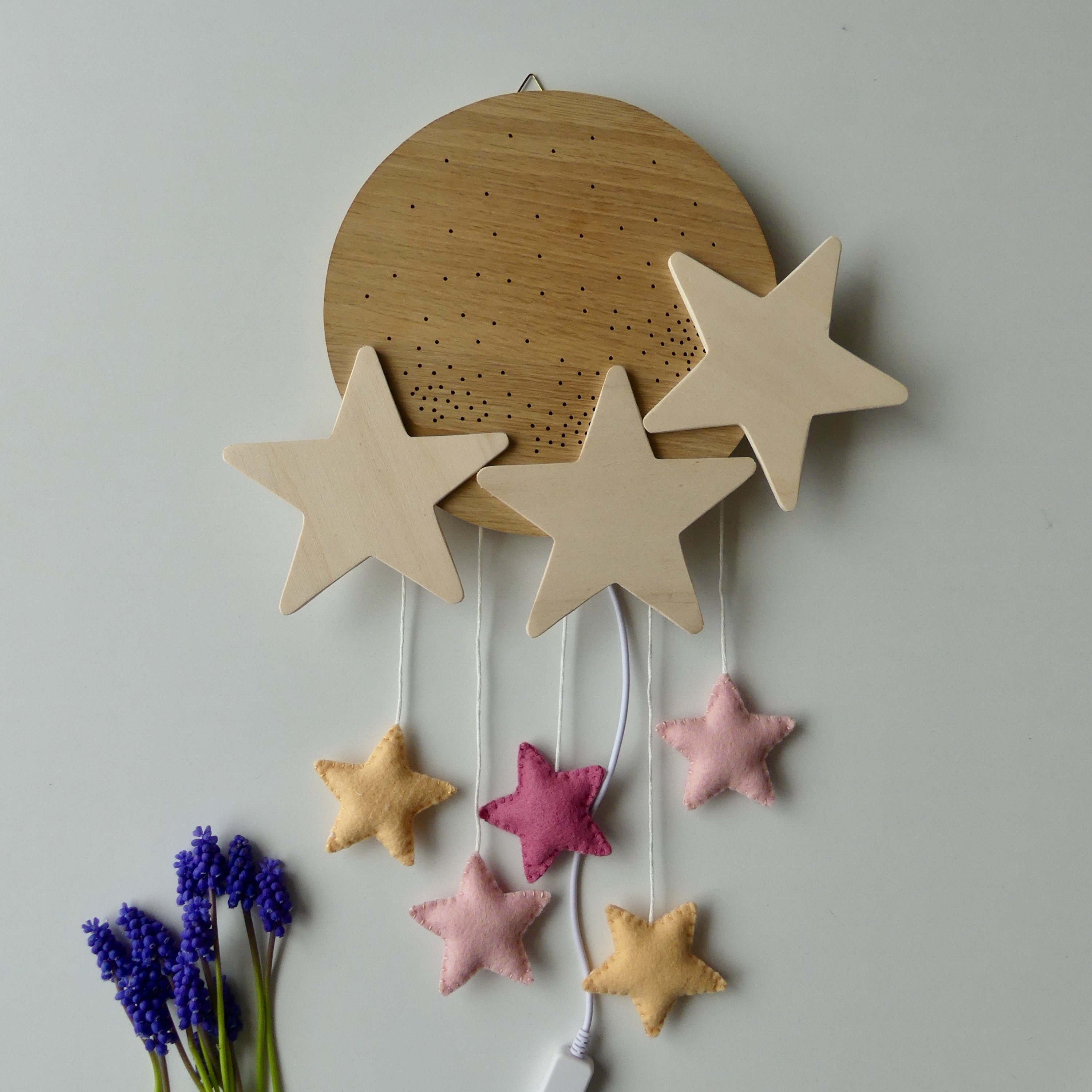 Veilleuse Capella Couleurs Rose, Rose Pâle et Orange