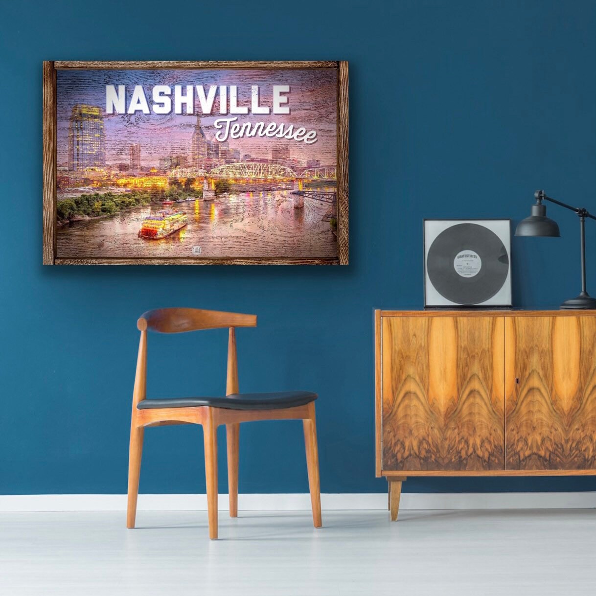 Nashville Skyline Wall Art Extra Large Canvas Art Rustic Etsy