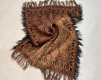 1.6x2.6 ft Paisley Antique Shawl - Table Decor Throw Shawl - Table Cloth Decor Shawl - Made In Kashmir - Woolen Shawl Home Decor Farmhouse