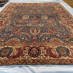 9x12 Navy Blue Luxurious Afghan Persian Style Bidjar Orienal Turkmen Traditional Geometric Antique Handmade Large VIP Ultra Pro Max Carpet