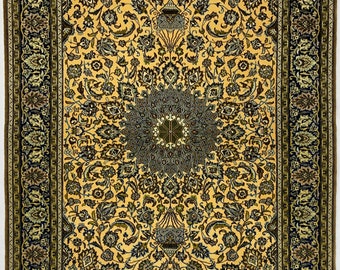 4.10x6.10 ft Handmade Oriental Fine Quality Turkish Rug - 5x7 Floral Soft Premium Wool Area Rug - Royal Caucasian Rug for Living Room Office