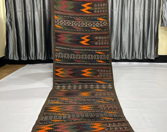 WholeSale Price 2x8 Antique Handwoven Tribal Hallway Rug, Wool Runner Rug, Tribal Afghan Baluch Soumak Authentic Kilim Runner Rug 2x8.5 ft