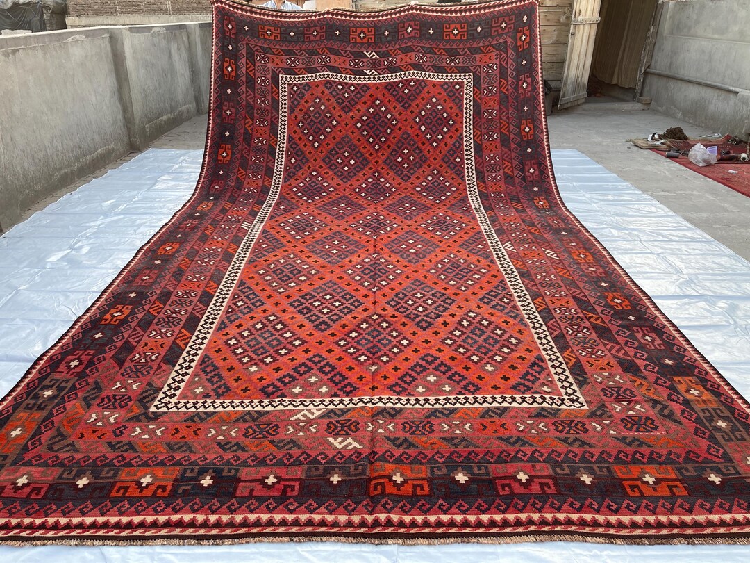 9x16 Extra Large GENUINE Afghan Antique Rug - Handmade Palace Size ...