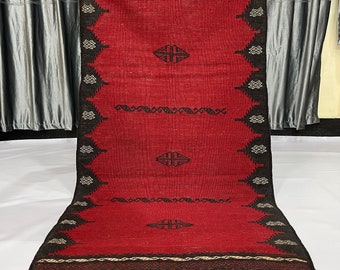2.5x4.9 ft Gorgeous Afghan Red Rug, 2x5 Tribal Handmade Afghan Sofreh Rug, Traditional Made In Herat Afghan Tribal Rug, Wholesale Afghan Rug
