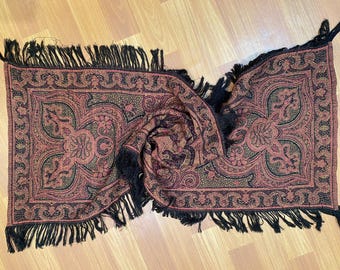 4.5x1.5 ft Rare Size Narrow Kashmiri Shawl - Wall Decor Shawl - Wall Hanging Shawl - Side Table Decor Cloth Throw Shawl - Made in Kashmir