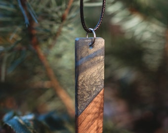 Walnut Resin Necklace