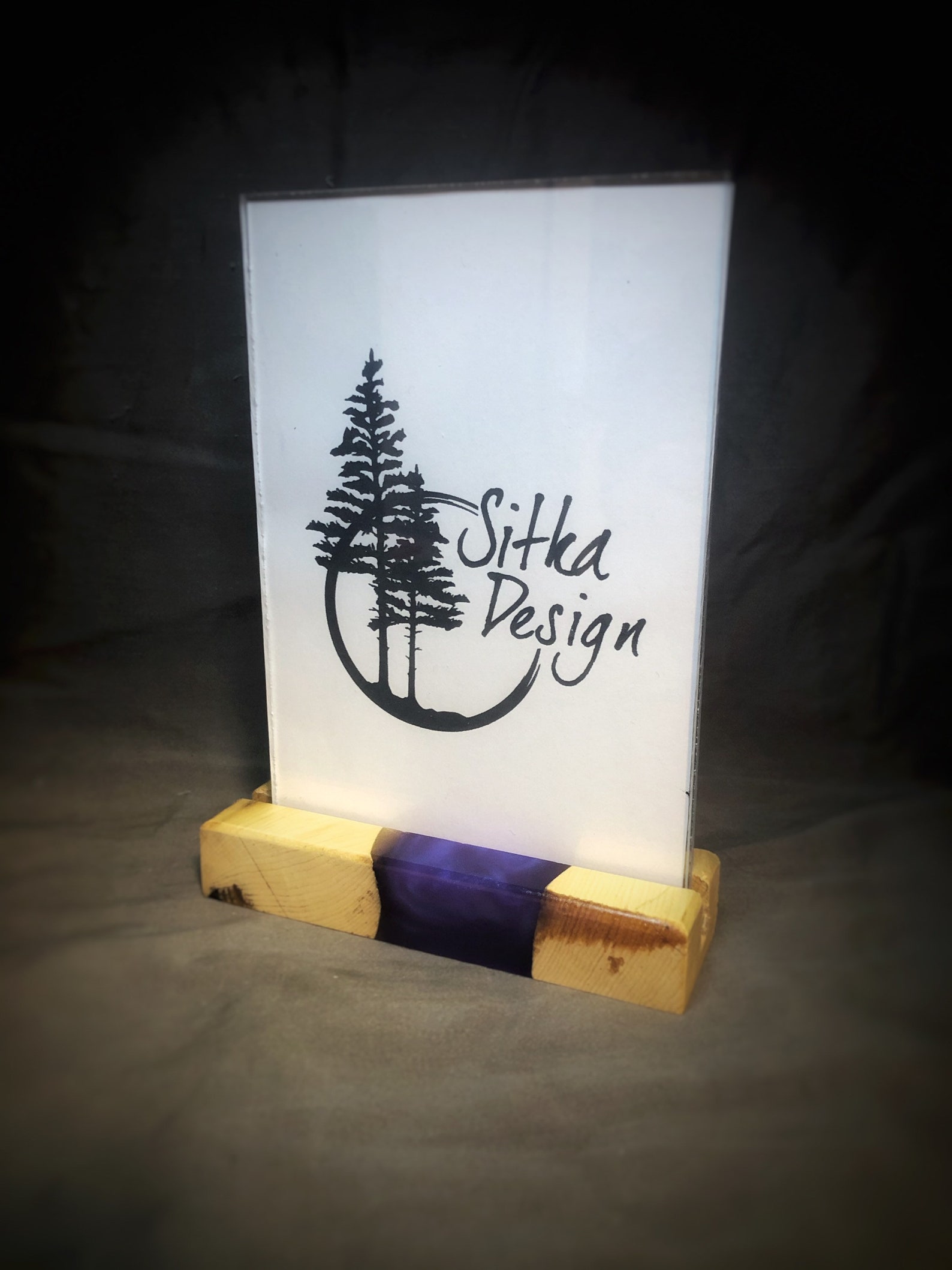 Epoxy resin wood picture frame stand Etsy